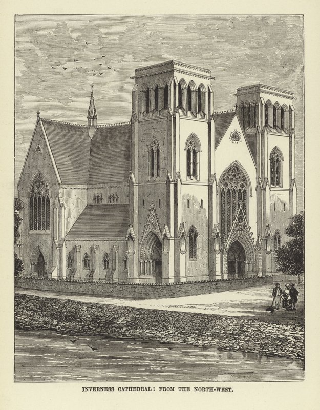 Inverness-kathedraal, vanuit het noordwesten door English School