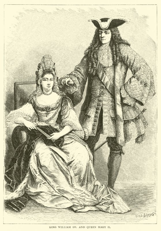 Koning Willem III en Koningin Maria II door English School