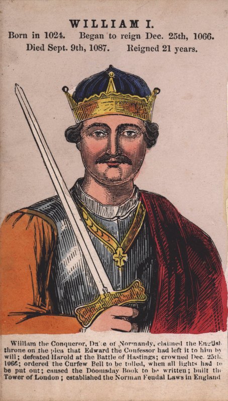 Koning Willem I (gekleurde gravure) door English School