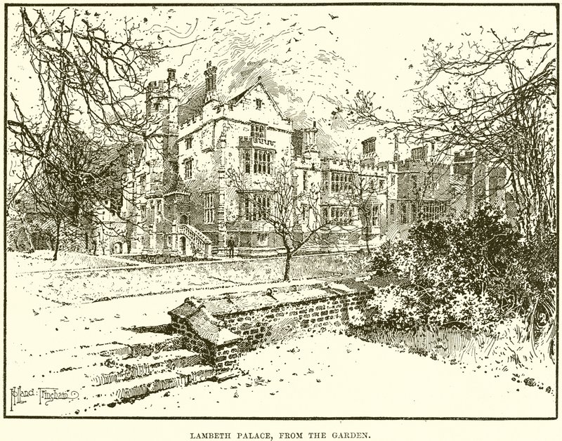 Lambeth Palace, vanuit de Tuin door English School