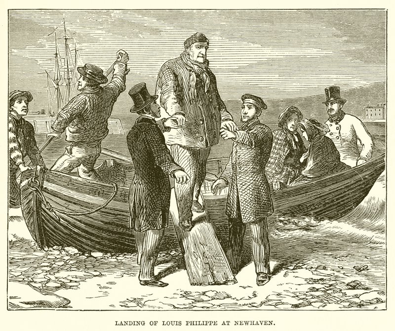 Aankomst van Louis Philippe in Newhaven door English School