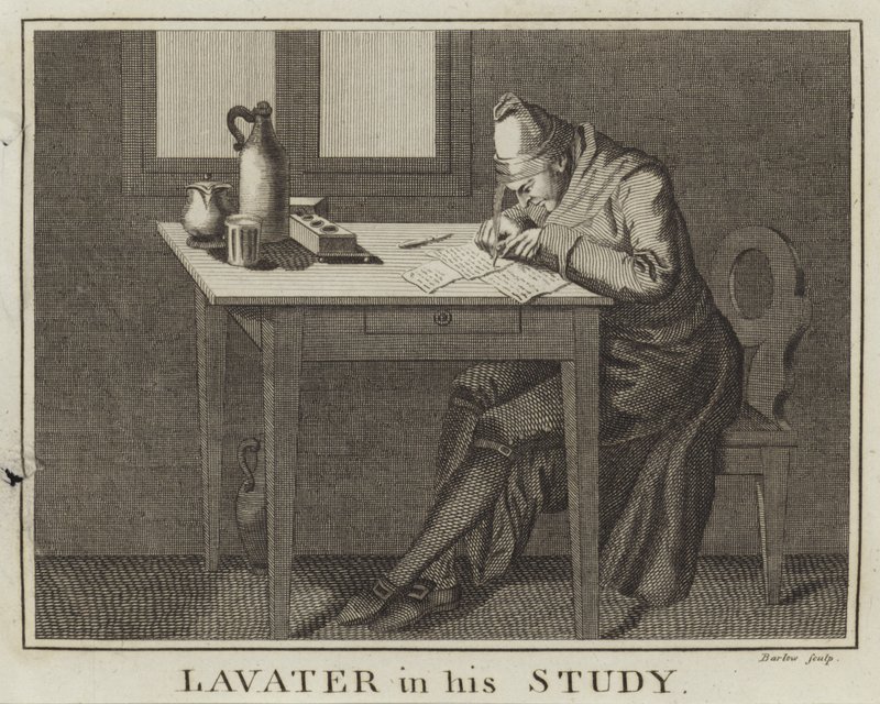 Lavater in zijn studeerkamer door English School