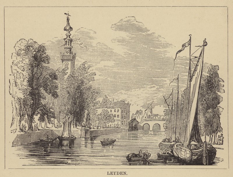Leiden (gravure) door English School