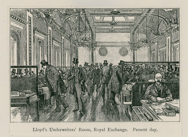 Lloyds Underwriters Room, Royal Exchange door English School