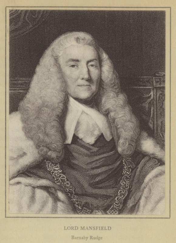 Lord Mansfield, Barnaby Rudge door English School