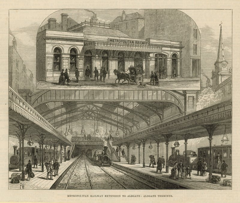 Uitbreiding van de Metropolitan Railway naar Aldgate door English School