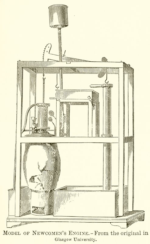 Model van Newcomens machine door English School