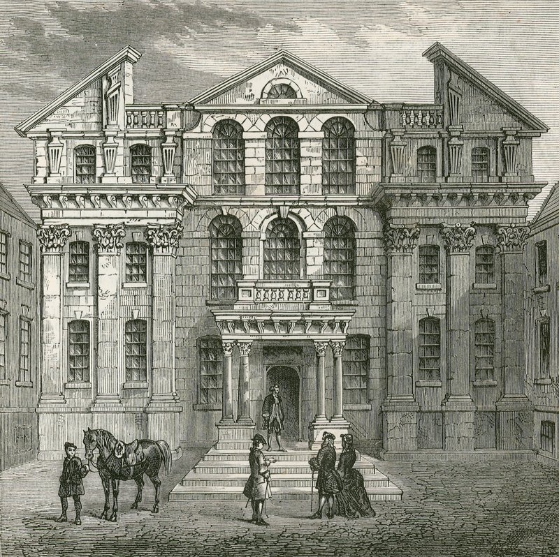 Monmouth House, Soho Square door English School