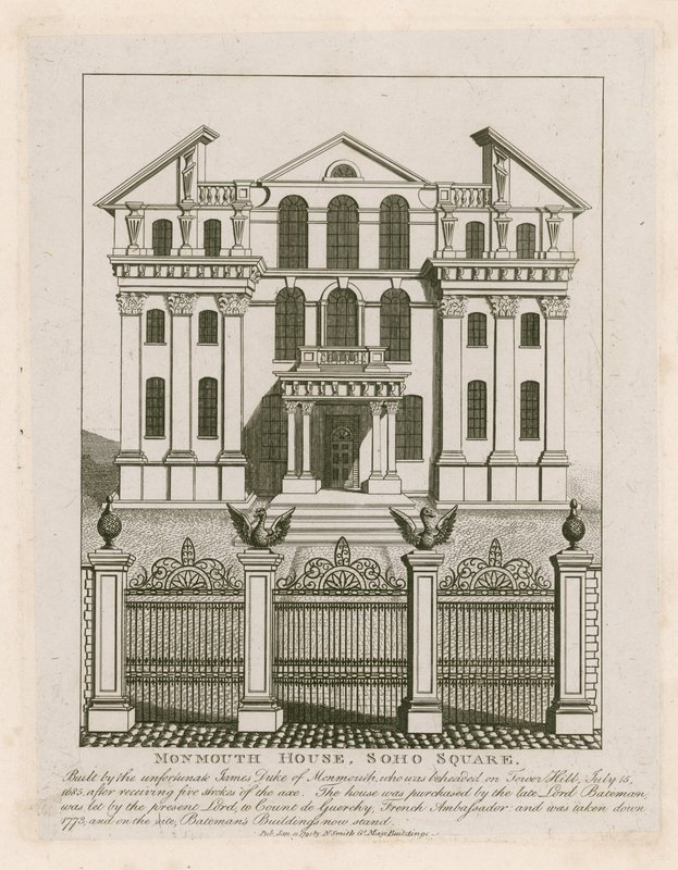 Monmouth House, Soho Square door English School