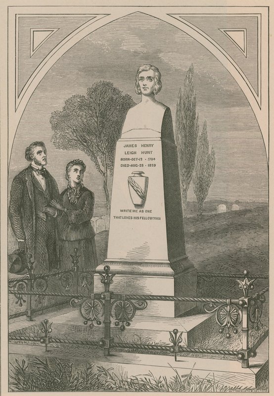 Monument voor James Henry Leigh Hunt door English School