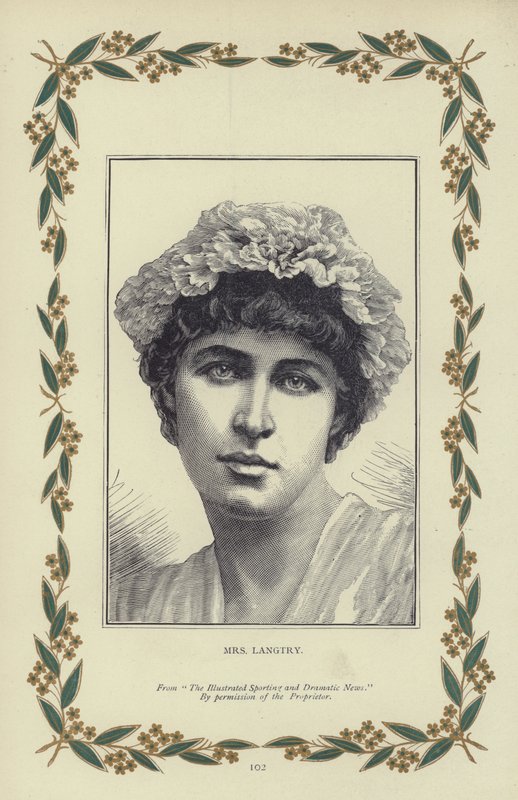 Mevrouw Langtry (gravure) door English School