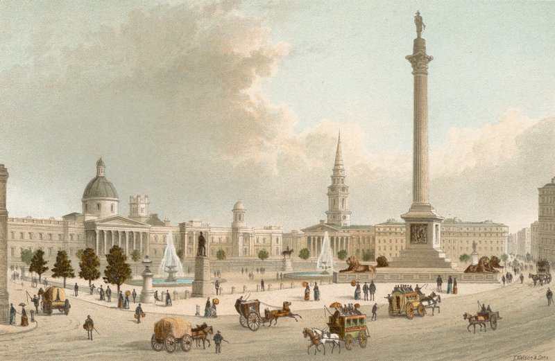 Nationaal Galerij--Trafalgar Square door English School