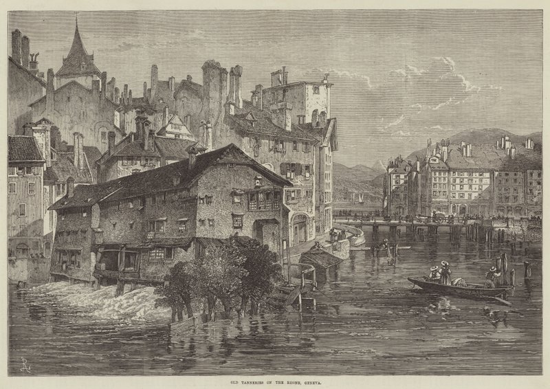 Oude Leerlooierijen aan de Rhône, Genève door English School