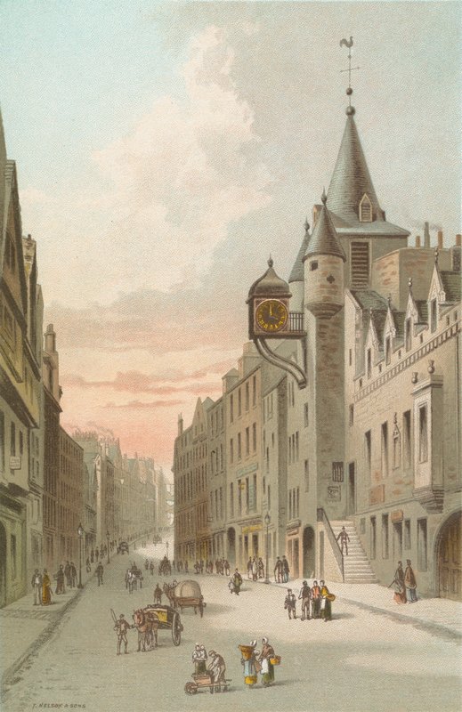 Oude Tolbooth en Canongate - Edinburgh door English School