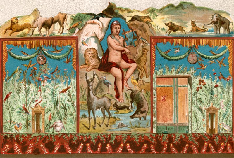 Orpheus betovert de dieren door English School