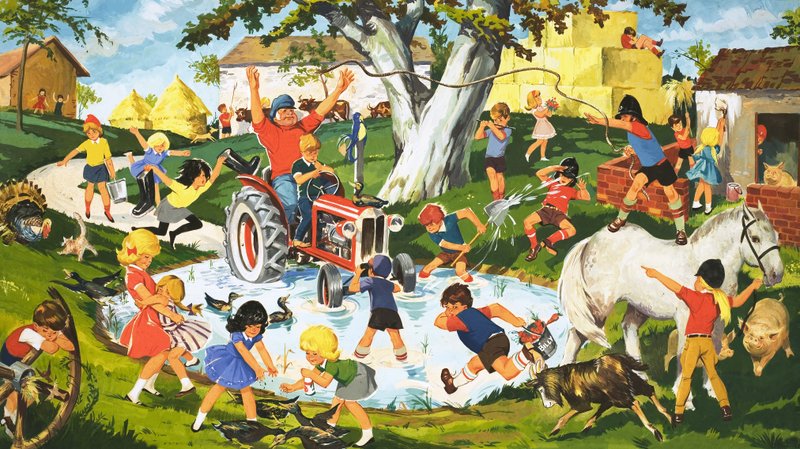 Pandemonium op de boerderij door English School