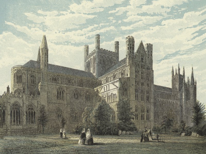 Peterborough Cathedral, noordoostelijk uitzicht door English School