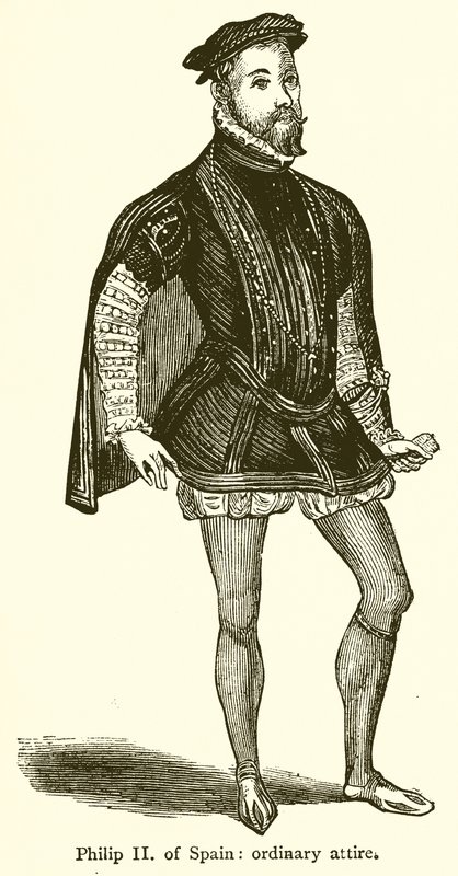 Filips II van Spanje: Gewone Kleding door English School
