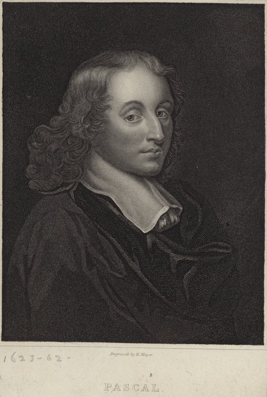 Portret van Blaise Pascal door English School