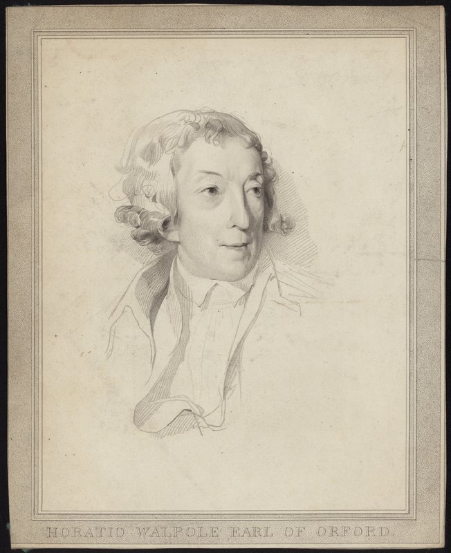 Portret van Horace Walpole door English School