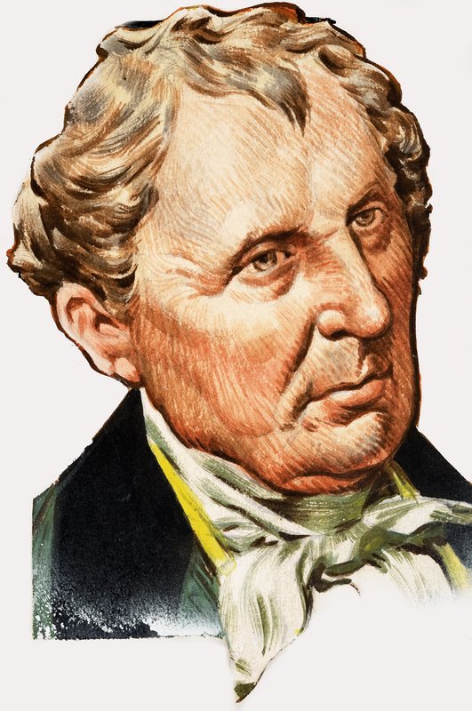 Portret van James Fenimoore Cooper door English School
