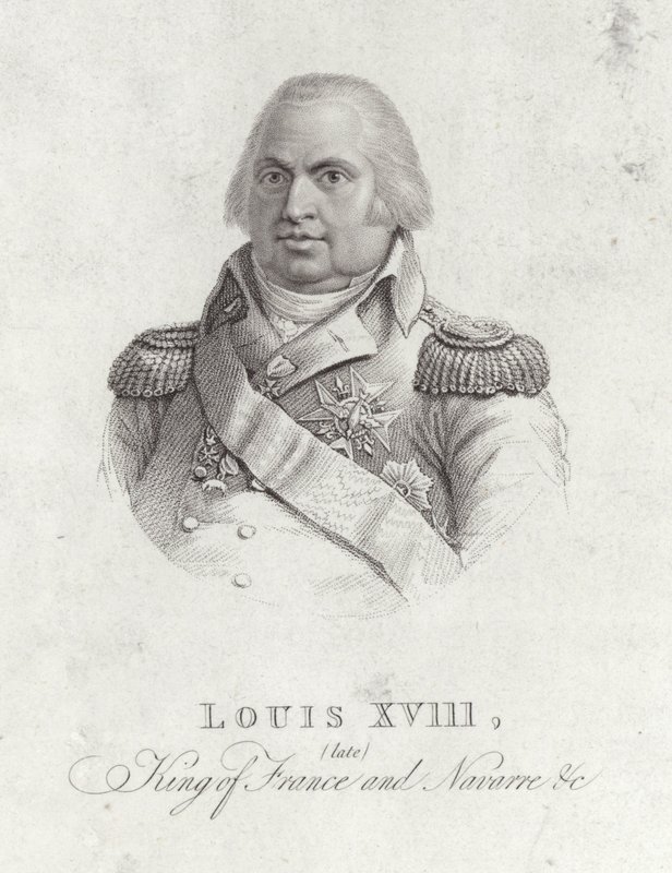 Portret van Koning Lodewijk XVIII door English School