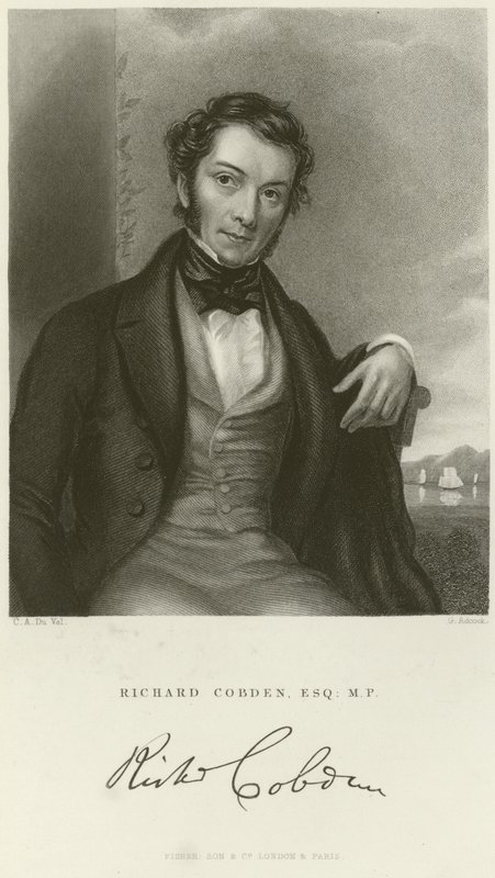Portret van Richard Cobden door English School