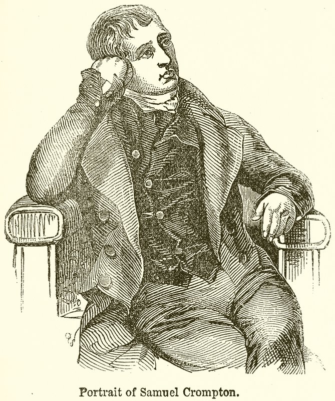 Portret van Samuel Crompton door English School