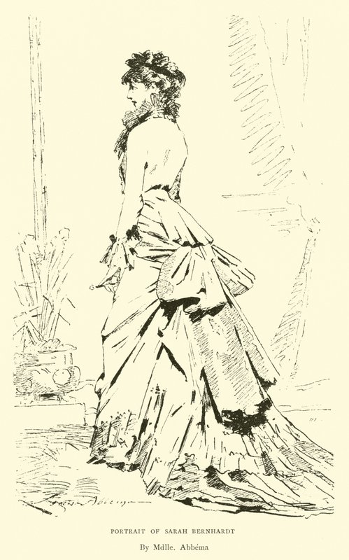 Portret van Sarah Bernhardt door English School