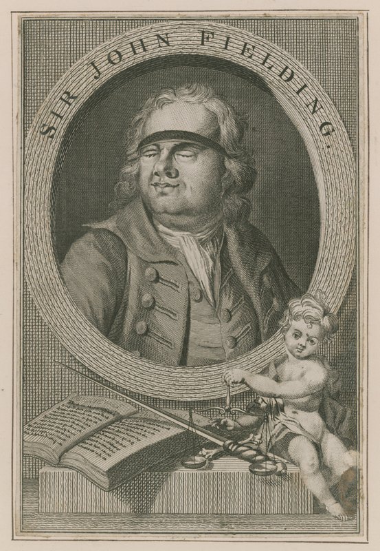 Portret van Sir John Fielding door English School