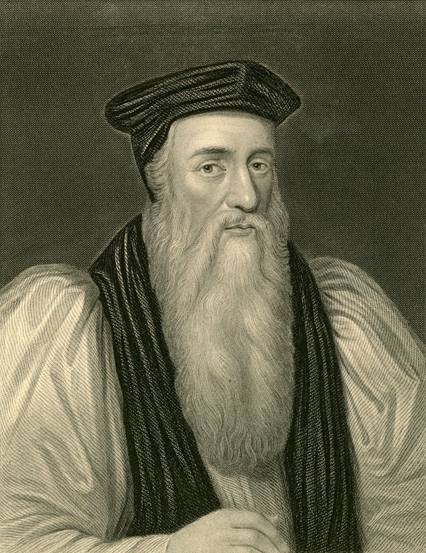 Portret van Thomas Cranmer door English School