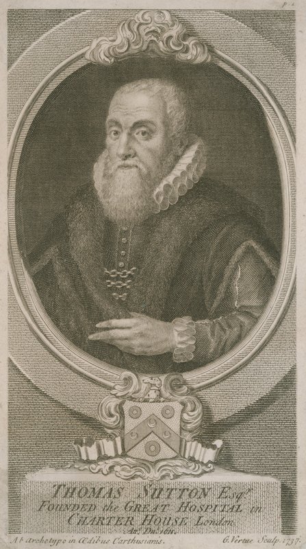 Portret van Thomas Sutton door English School