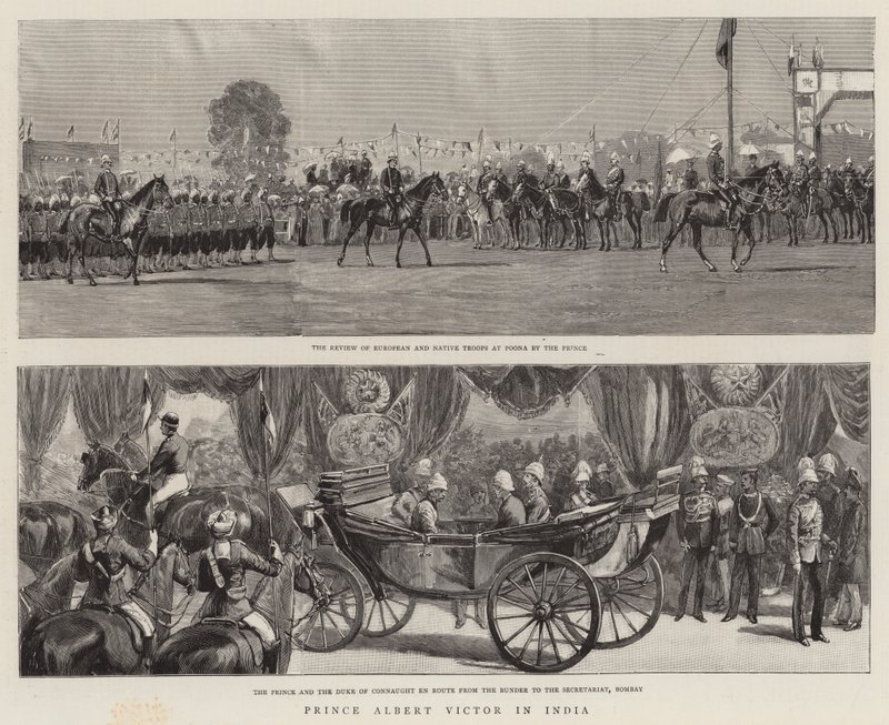 Prins Albert Victor in India door English School