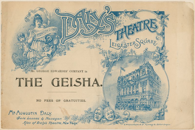 Programma omslag voor De Geisha door English School