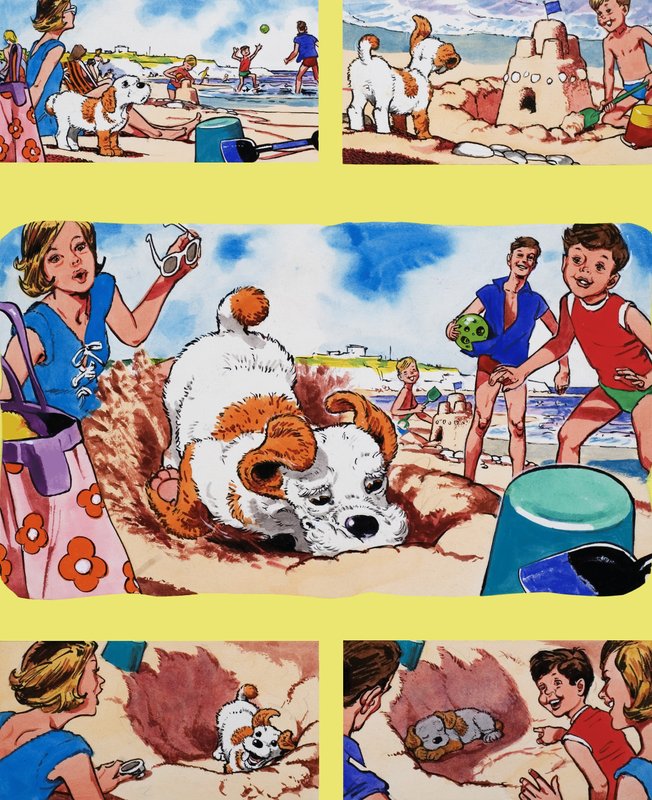 Puppy op het strand door English School