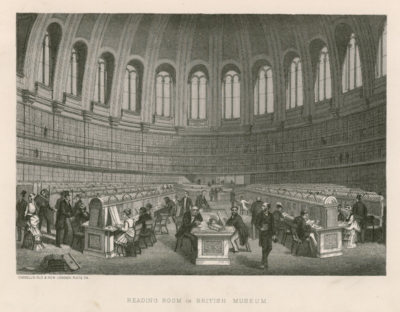 Leeszaal in British Museum door English School