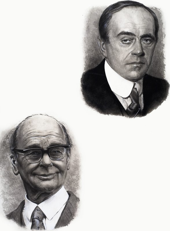 Robert Falcon Scott en Peter Scott door English School