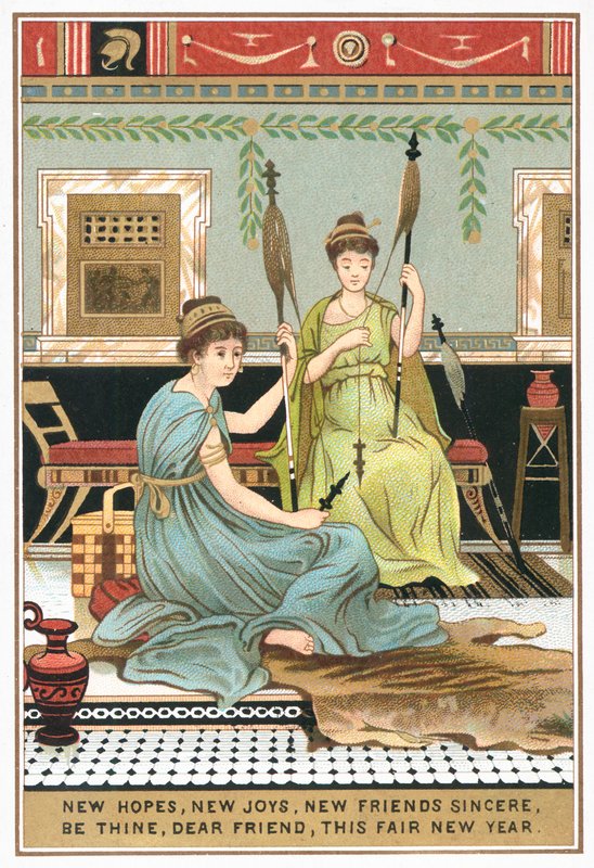 Romeinse dames in villa door English School