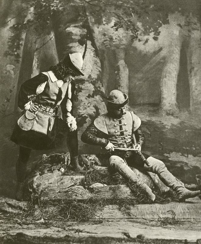 Rosalind en Orlando (gravure) door English School