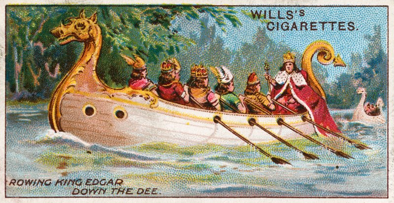 Koning Edgar roeit de Dee af door English School