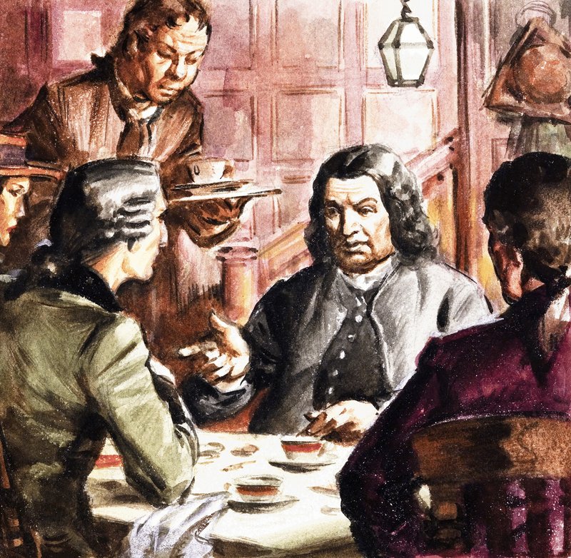 Samuel Johnson drinkt thee door English School