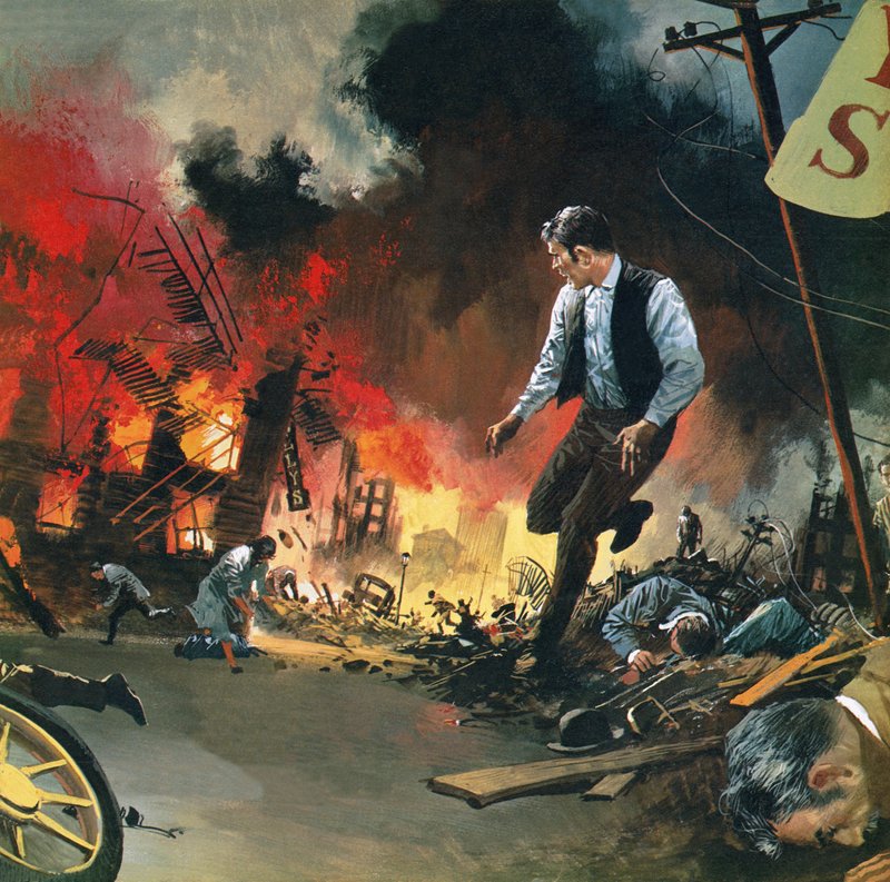 Aardbeving in San Francisco van 18 april 1906 door English School