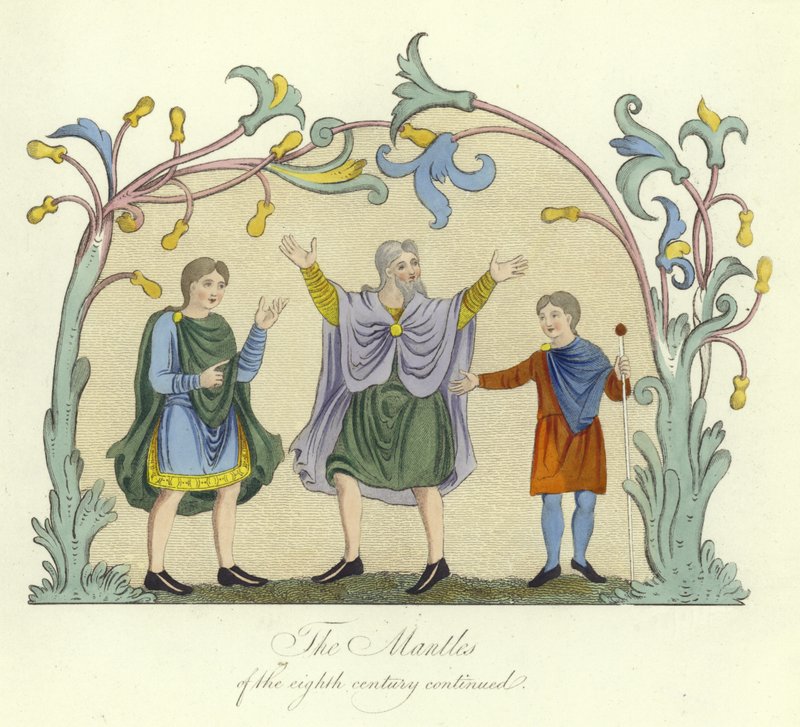 Saksische mantels van de 8e eeuw door English School