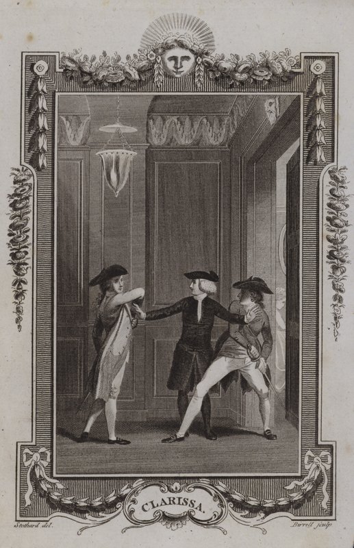 Scène uit Clarissa, door Samuel Richardson door English School