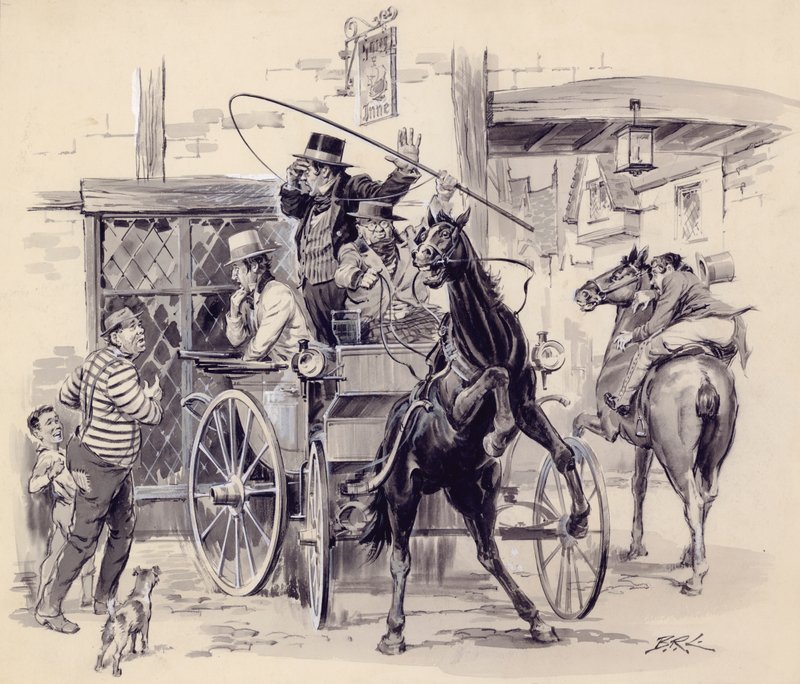 Scène uit Pickwick Papers door English School