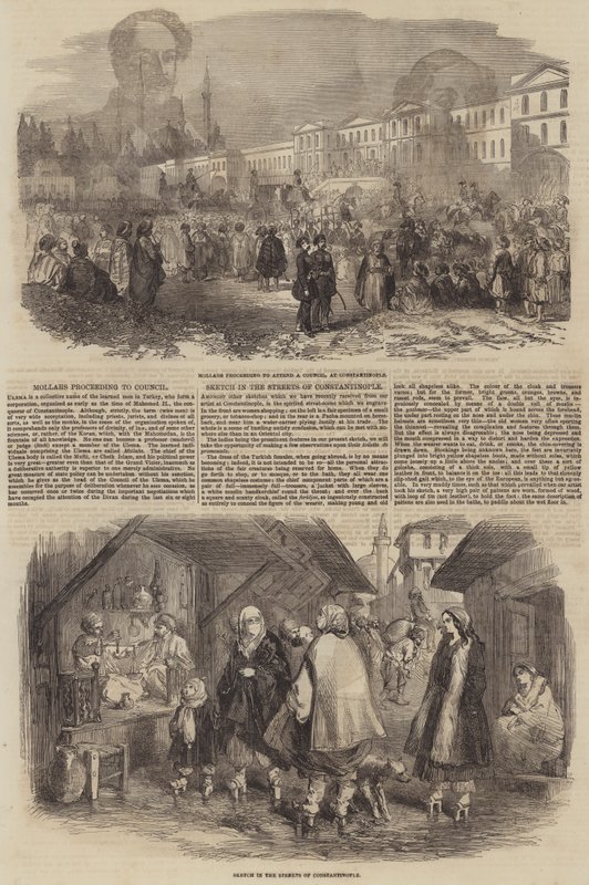 Scènes in Constantinopel (gravure) door English School