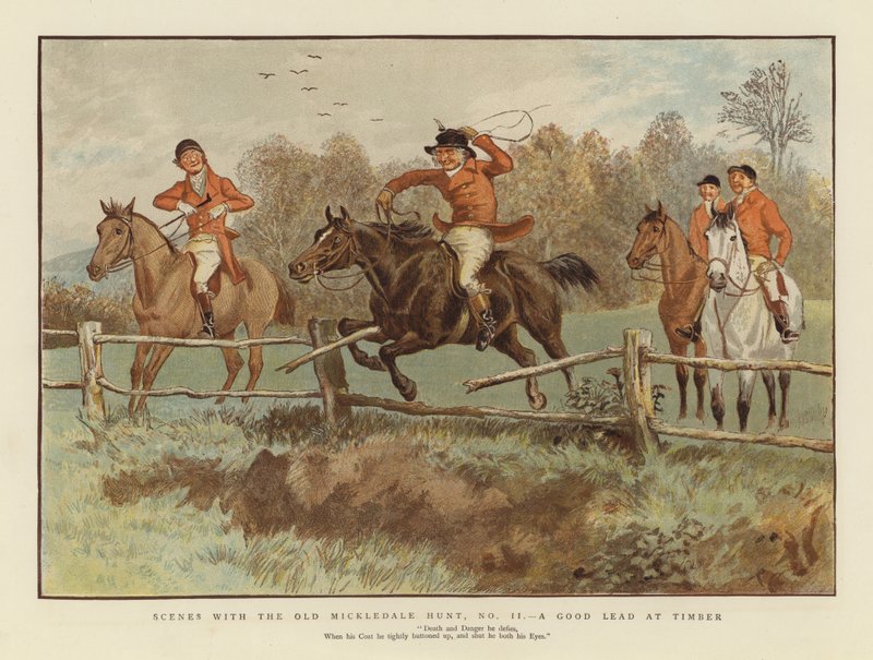Scènes met de Old Mickledale Hunt door English School