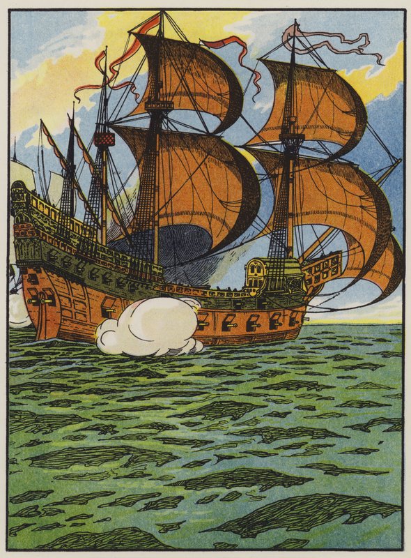 Schepen van de Spaanse Armada door English School