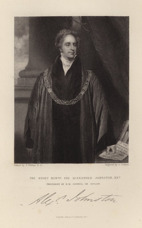 Sir Alexander Johnston door English School