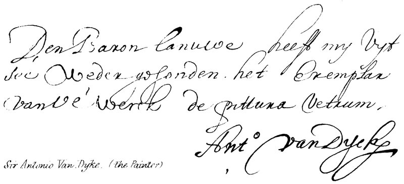 Sir Antonio Van Dyke, (de schilder) door English School